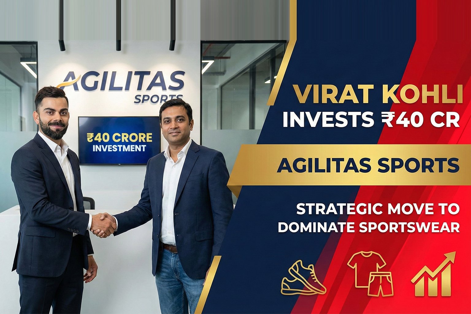 Virat Kohli Invests 40 Crore in Agilitas Sports—A Strategic Move to Dominate Sportswear